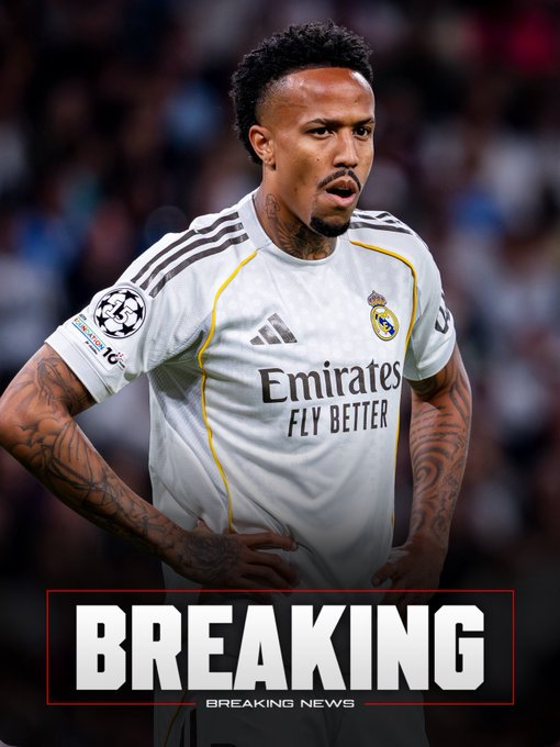 埃德尔·米利唐在皇家马德里的赛季几乎已经结束，他因股二头肌肌肉拉伤而缺席比赛。❌