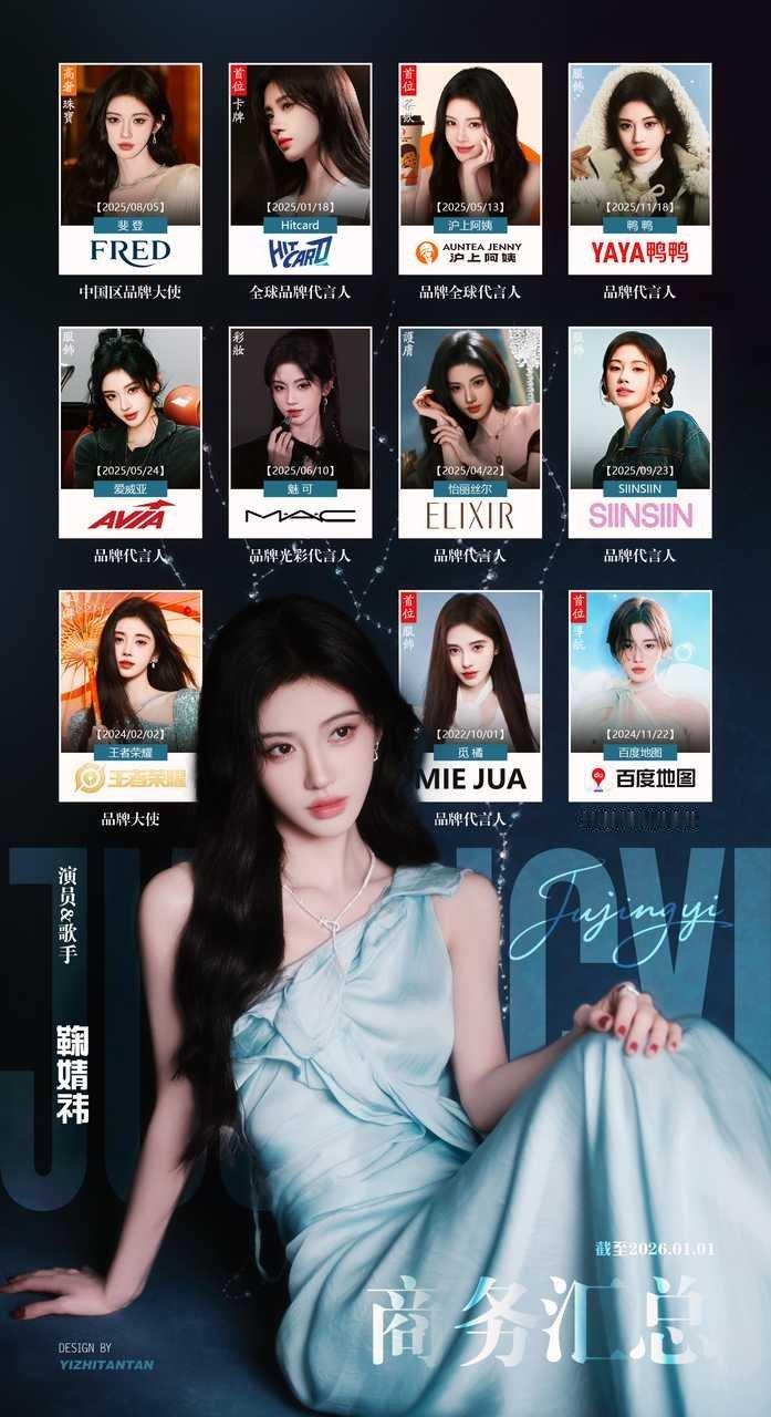 鞠婧祎商务汇总更新，2026年会更好 