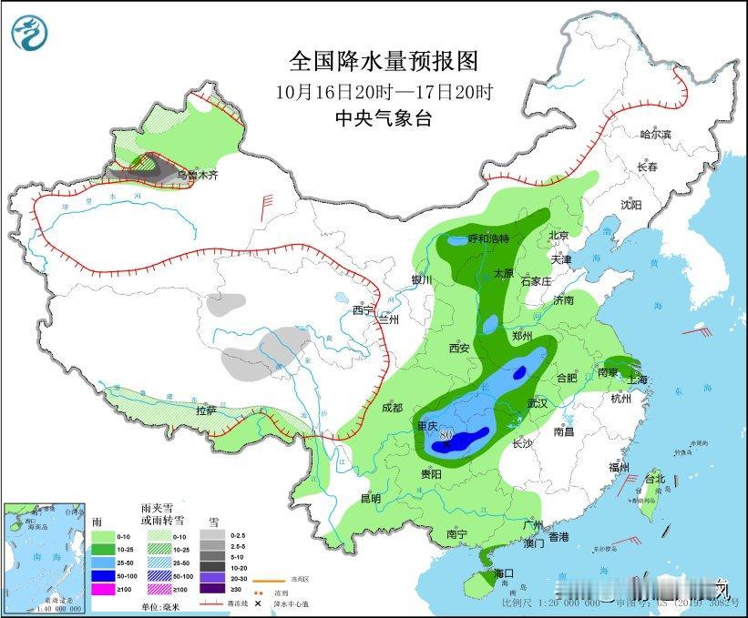 最新的降水预报还在调弱华北地区的降雨，不管是中央气象台还是数值都有所调弱，京津冀