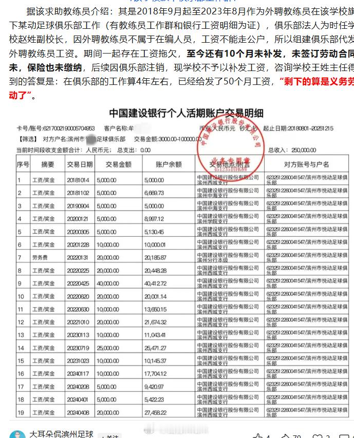 青训 特色足球校也欠薪吗？滨州我记得还是第一批…… 