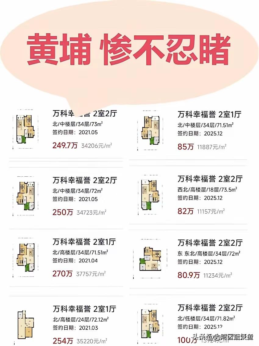 广州黄埔万科幸福誉这房价，跌得比坐过山车还刺激。
 
2021年买套72平的两室