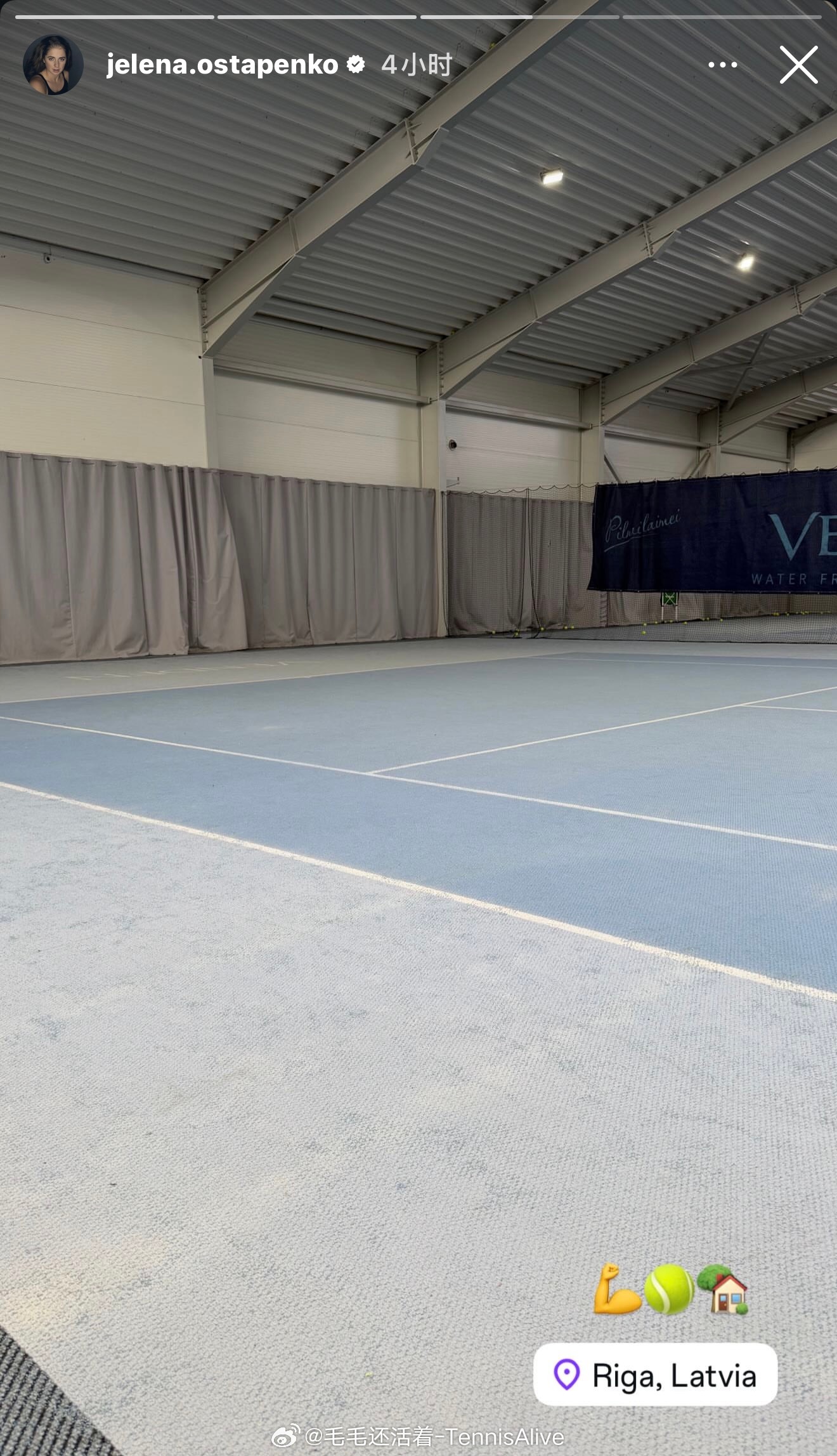 当别人进入红土赛季，你胖还在硬地训练。不过也没有关系，硬地红土草地，对于奥斯塔彭