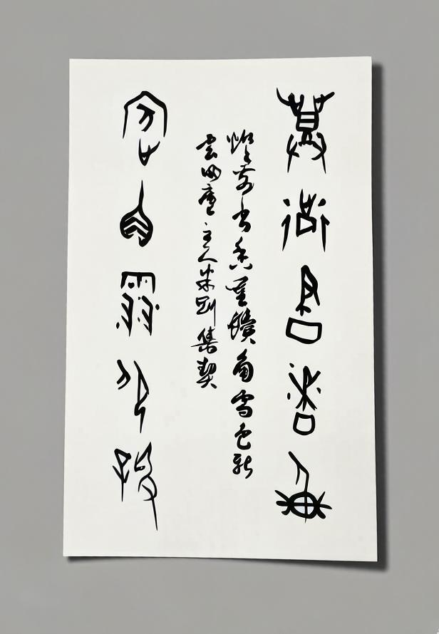 米刚甲骨文作品