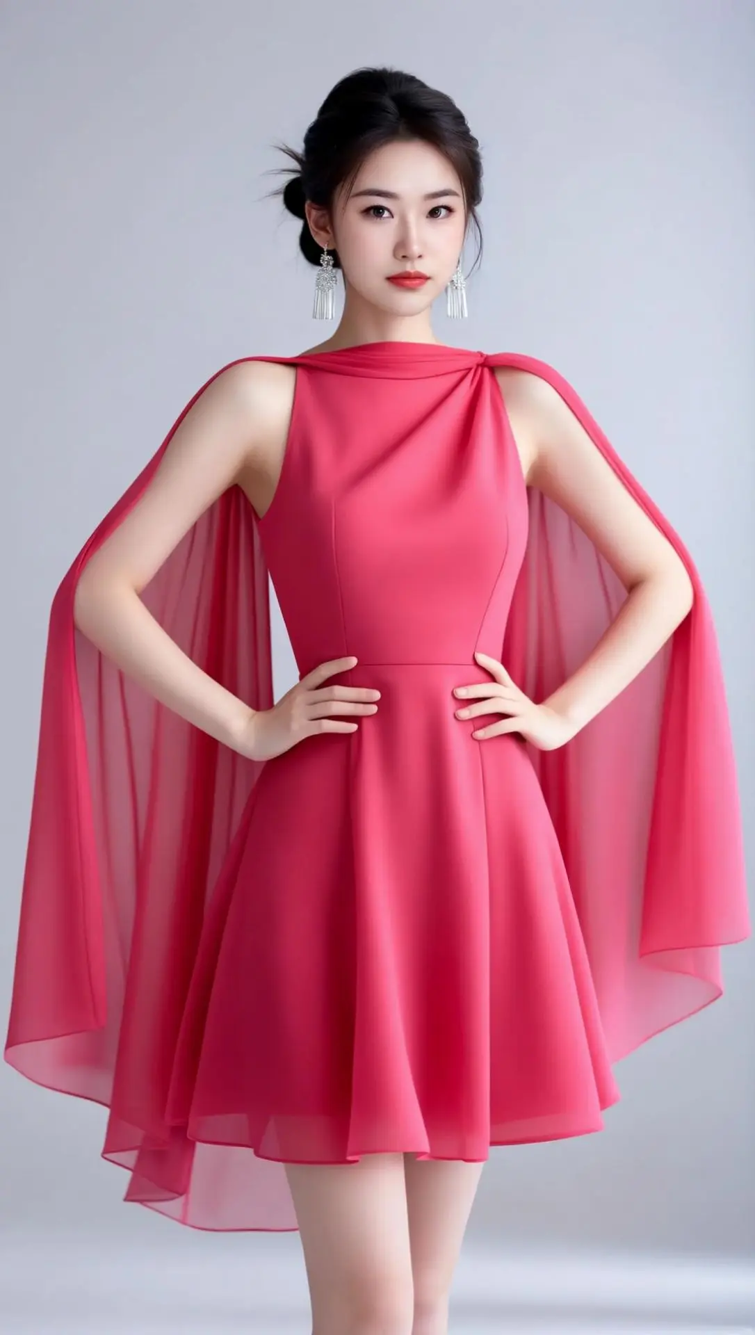 AI玫红风尚写真 ai创作