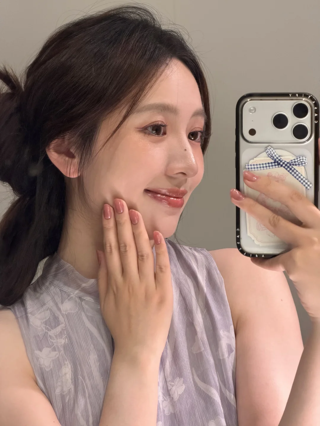 右滑实况丨淡人做的淡人美甲~~