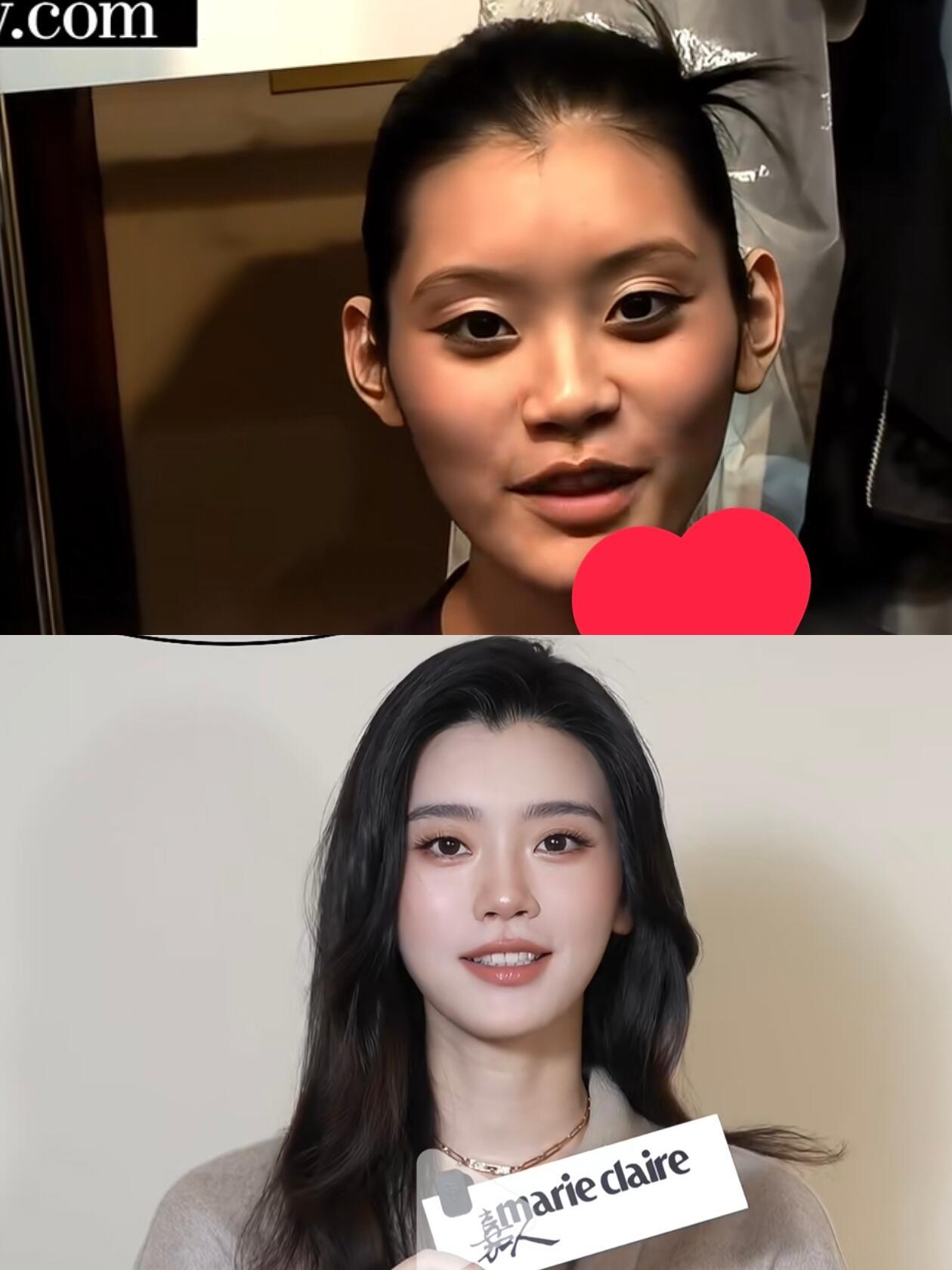 你觉得她这个整形效果怎么样？能看出来都调整了哪里吗？