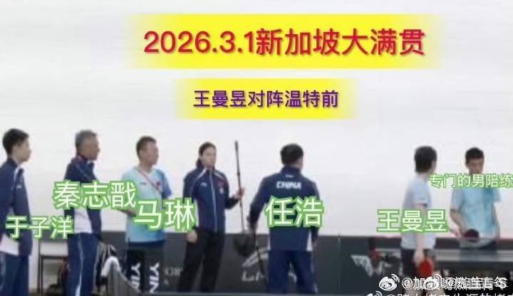 上次王曼昱打温特教练组专门找男队防弧打法来陪练，这次升国旗比赛不知道教练组能不能