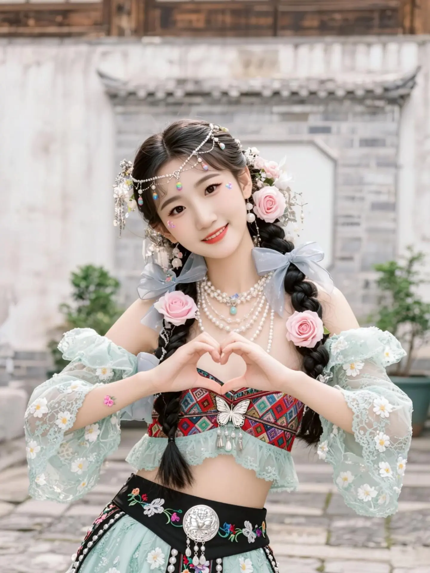 AI甜美民族风写真 随变ai随便玩