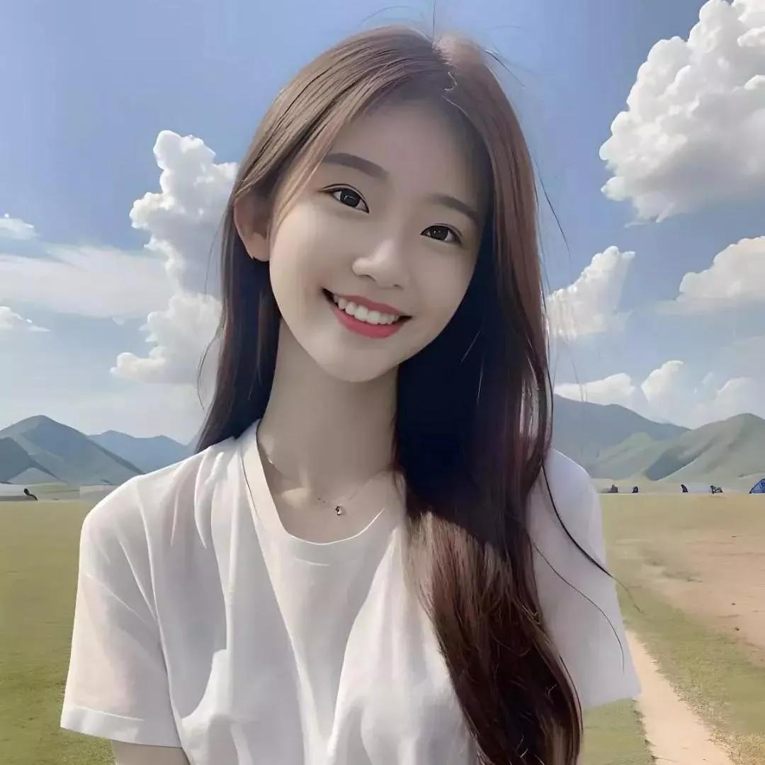 阳光下的微笑，草原上的美好时光元气满满的微笑 萌萌哒笑容 治愈系草原风光 春日笑