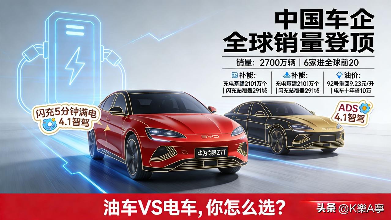 🔥今天汽车圈全是大瓜！中国车企直接干翻日本登顶全球销量了！日媒实锤2025年中