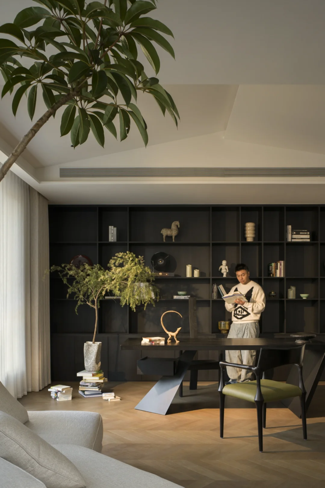 长沙天麓新作“山野度假感”藏进中古书房里