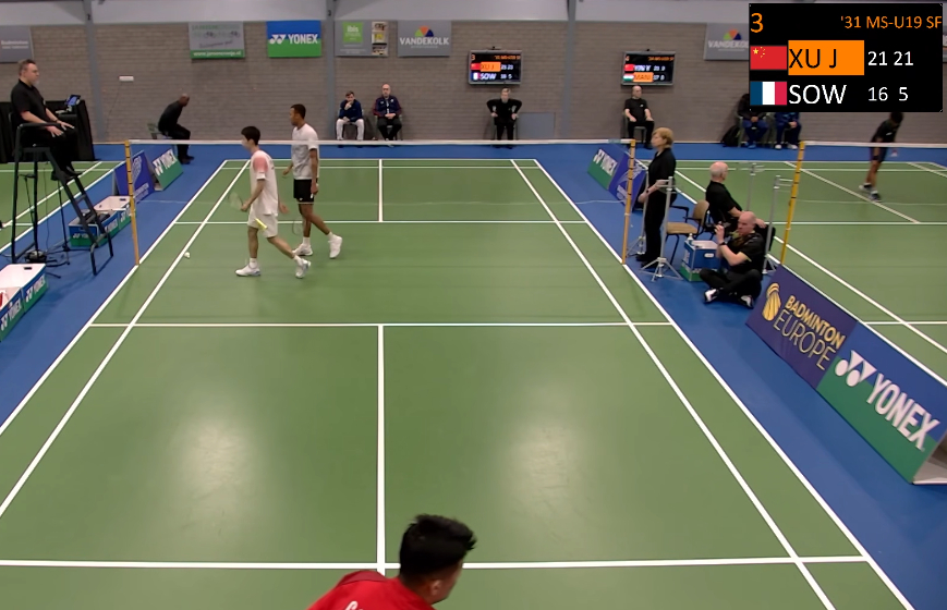 2026荷兰青年国际赛 男单半决赛：徐跻宁🇨🇳 21-16、21-5 🇫?