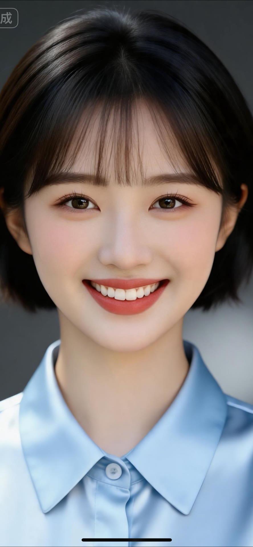 笑靥如花，美若天仙。
