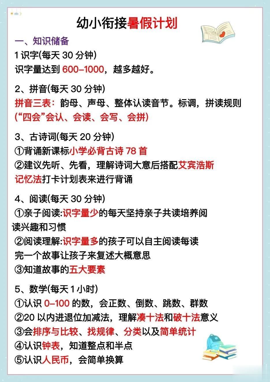 我的天，大班毕业的孩子，暑假就这样傻傻等着开学吗？那很可能还没到起跑线就输了！

