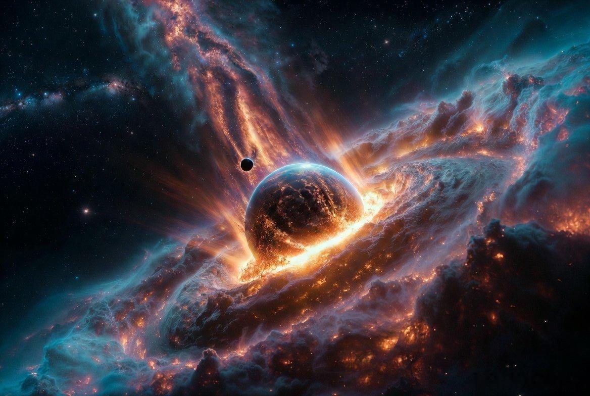黑洞打嗝：当一个宇宙大卫不断捶打沉睡巨人时。在宇宙深处，距离地球大约8亿光年的地