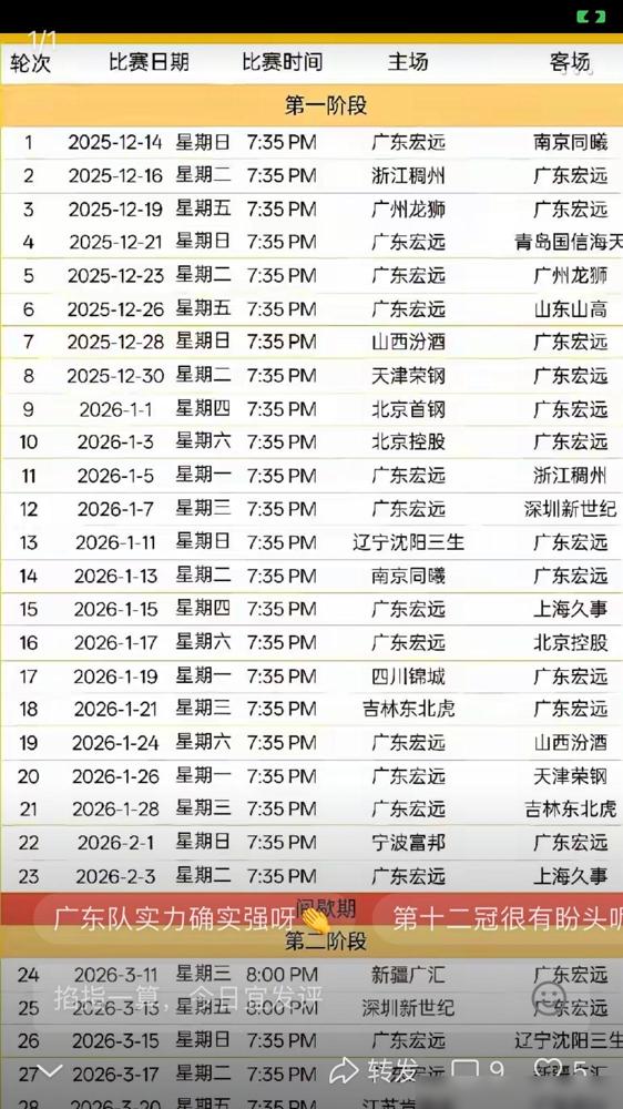 可靠消息，广东球迷有福气啦……

明天，CBA新一轮赛季就要开启！

简单说下发