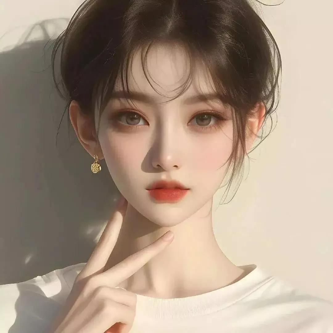 红唇轻启，如春风拂面。红唇美人照 逆光红唇写真 红唇美少女 红唇生活照 深发红唇