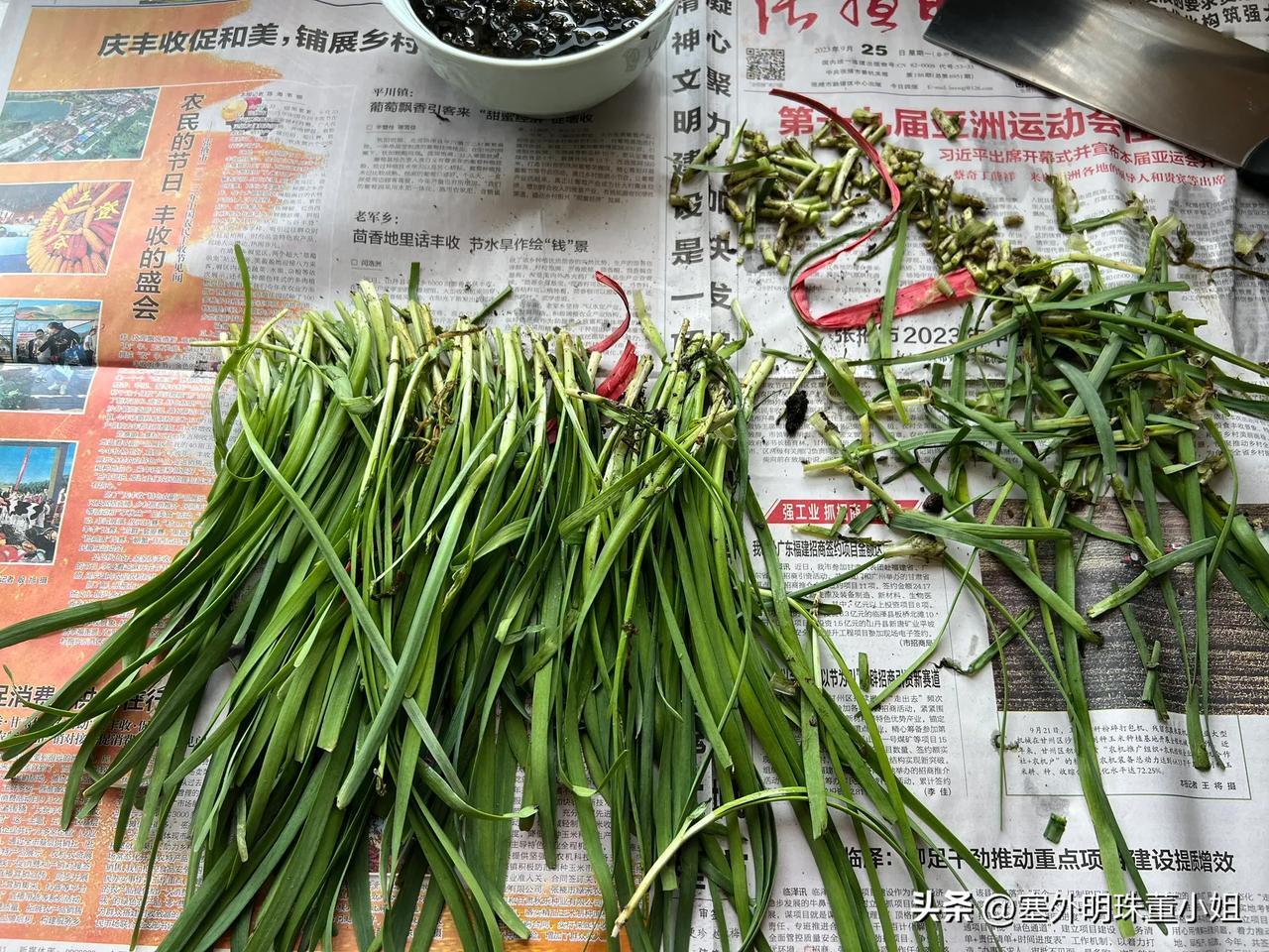 最讨厌择韭菜时那种感觉，浪费时间还脏，腐烂的韭菜叶弄得一手臭味，可就喜欢吃，要命