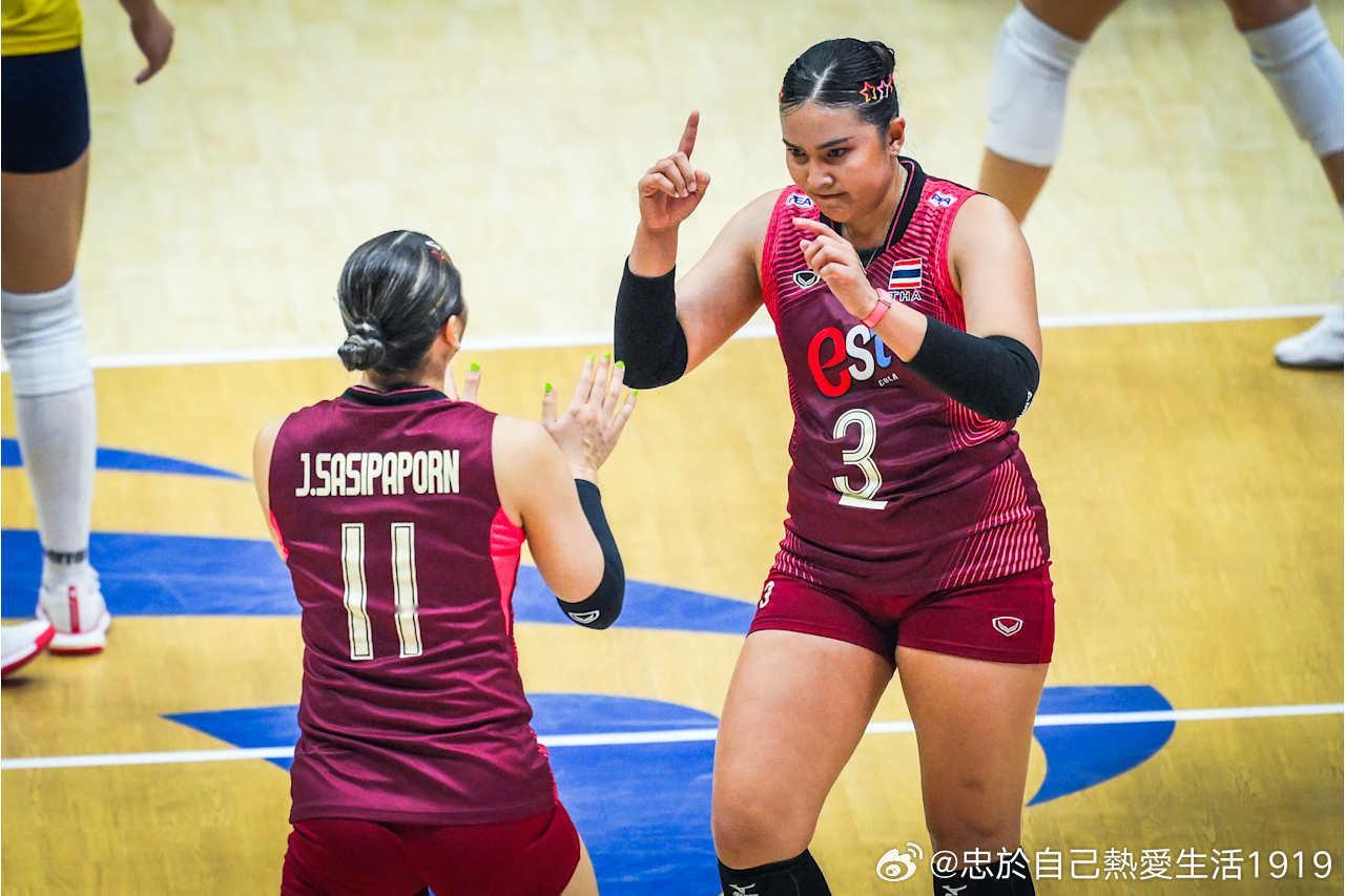 【女排亚锦赛】B组，泰国3-1哈萨克斯坦（25-22,25-16,23-25,2