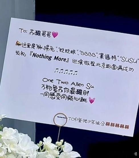 被五小登萌晕了登陆少年给苏醒送演唱会花篮登陆少年祝苏醒演唱会圆满成功 ​​​
