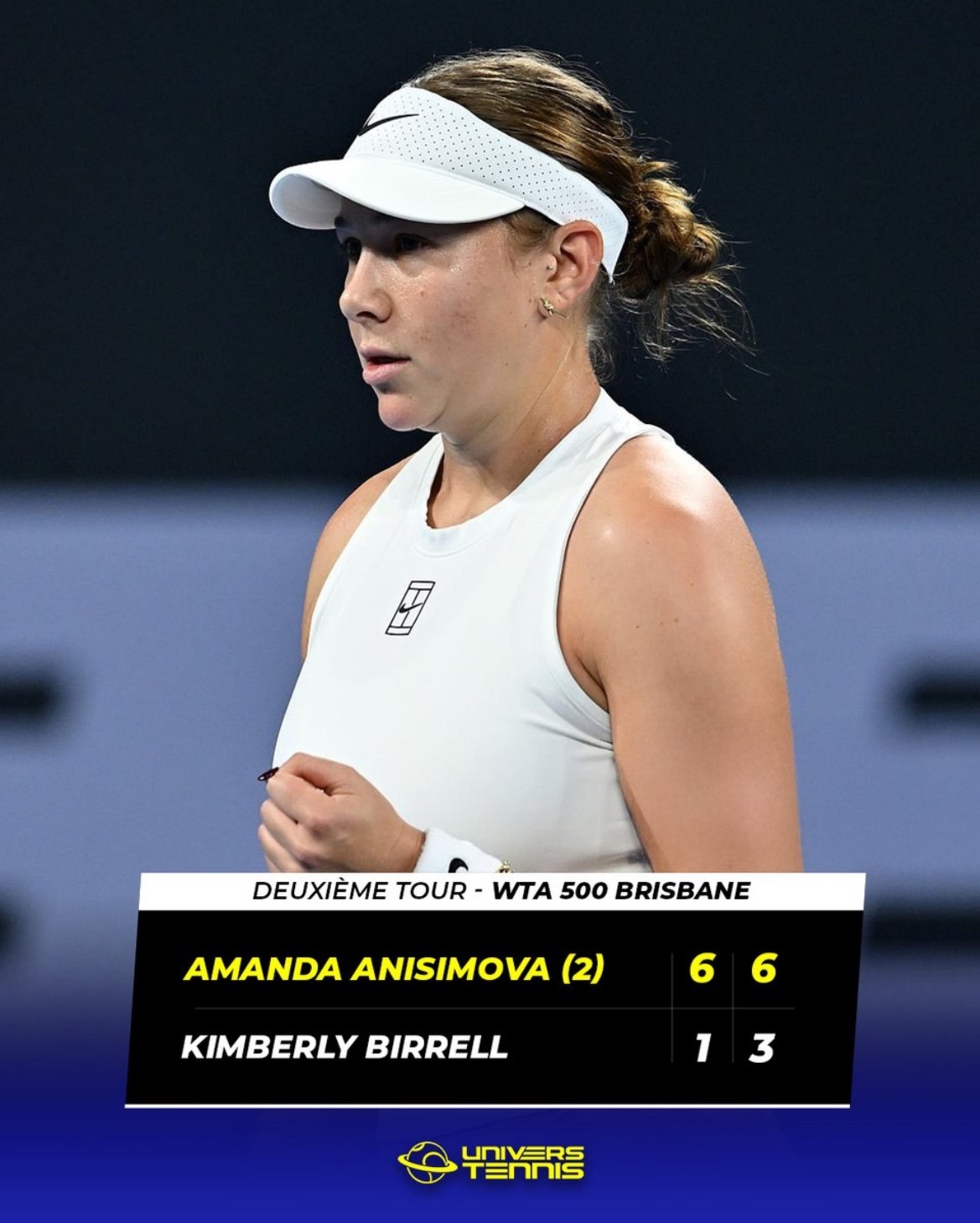 网球talking大会 新科世界第三新赛季开门红！阿曼达·阿尼西莫娃在布里斯班的