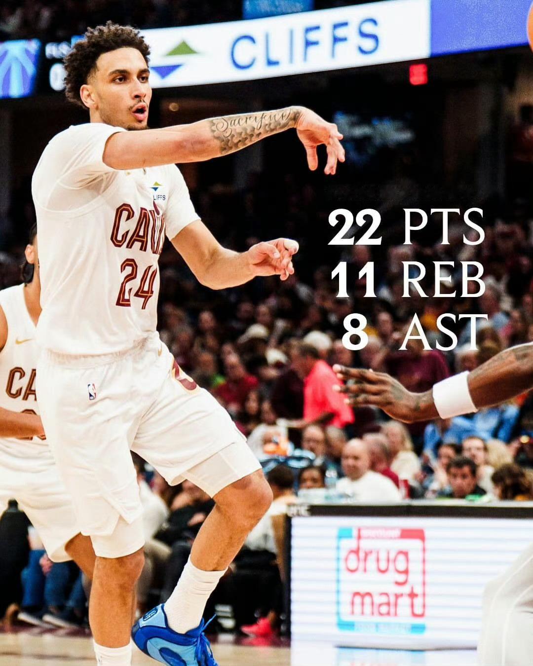 新秀普罗克特展现潜力！赛季最后一场拿下准三双期待越来越好！克利夫兰骑士骑士nba