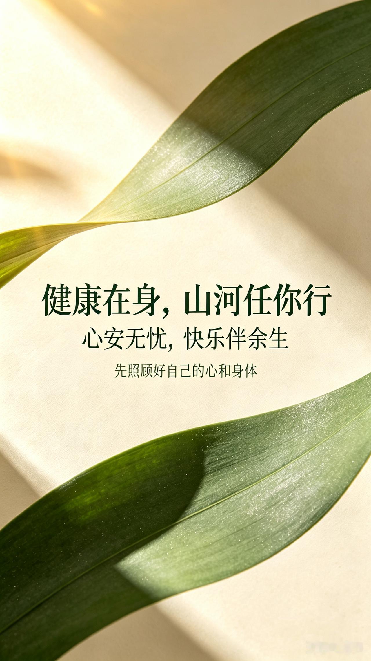 身有安康，便拥世间风光；心无烦忧，自得人间喜乐。健康和好心态，是此生最好的拥有。