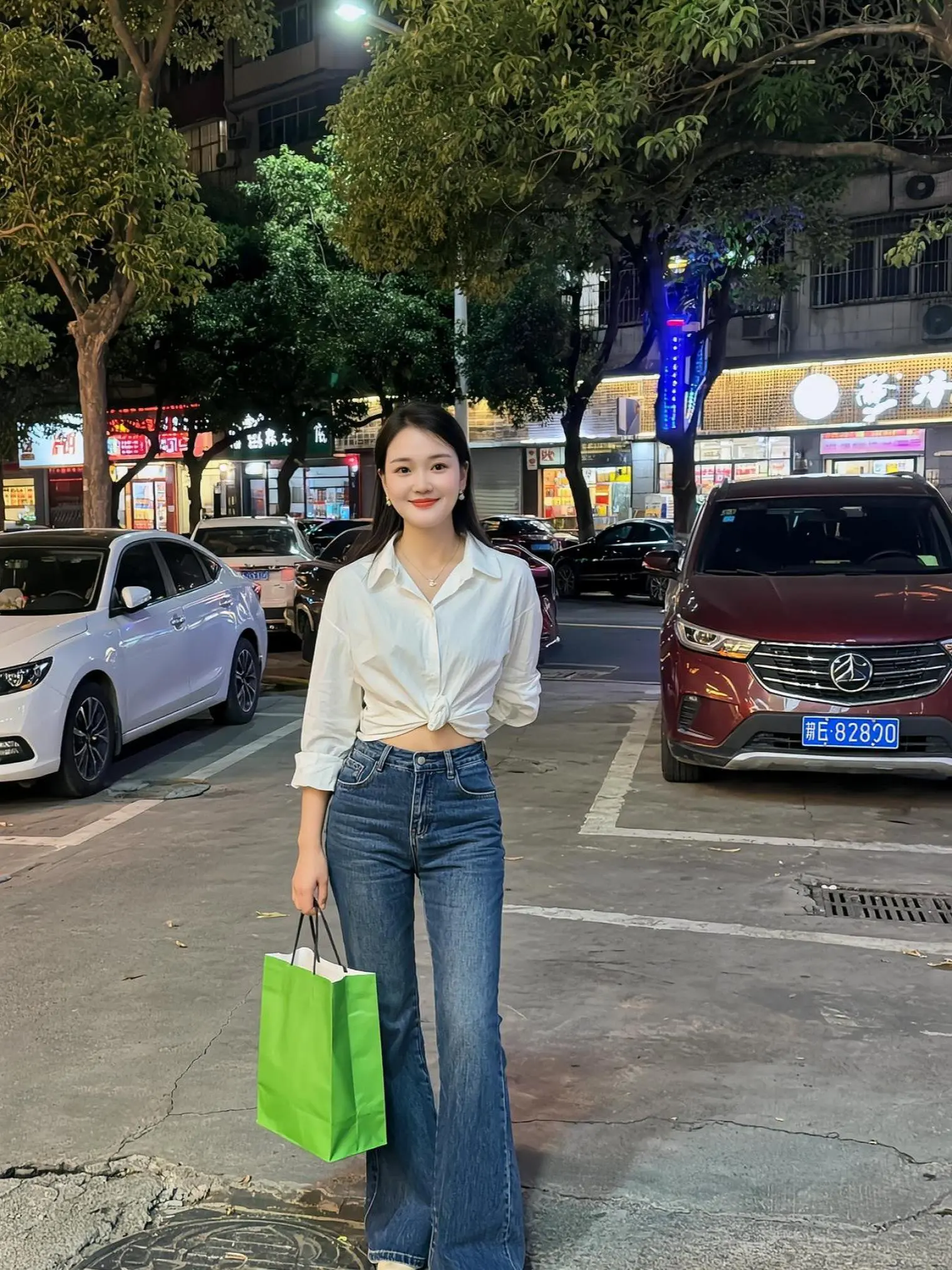 穿搭 显瘦穿搭 小个子穿搭牛仔裤