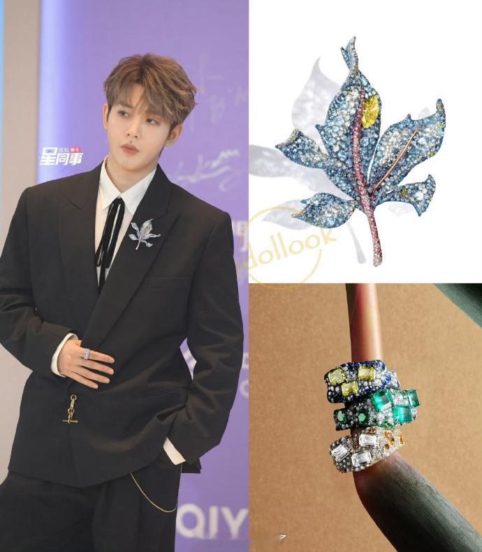 邓为昨日在尖叫之夜红毯佩戴殿堂级艺术珠宝品牌Cindy Chao的White L