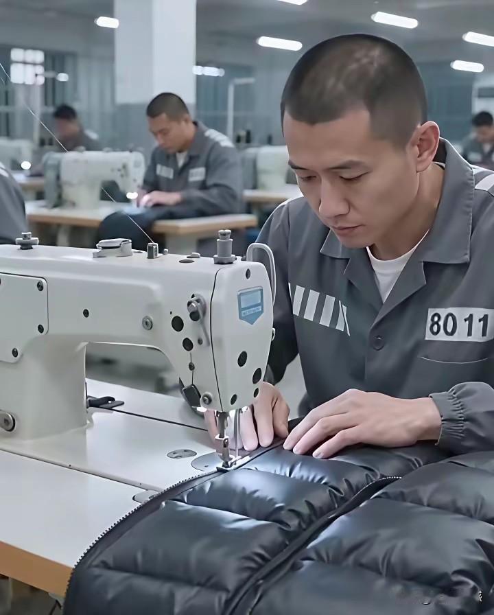 小伙很精神，干活也比较投入，比较专注，不知道这是影视剧上的桥段，还是真实的场景，