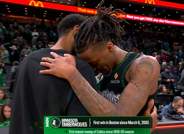 ▲森林狼是自2005年3月6号之后，首次在凯尔特人主场赢球 