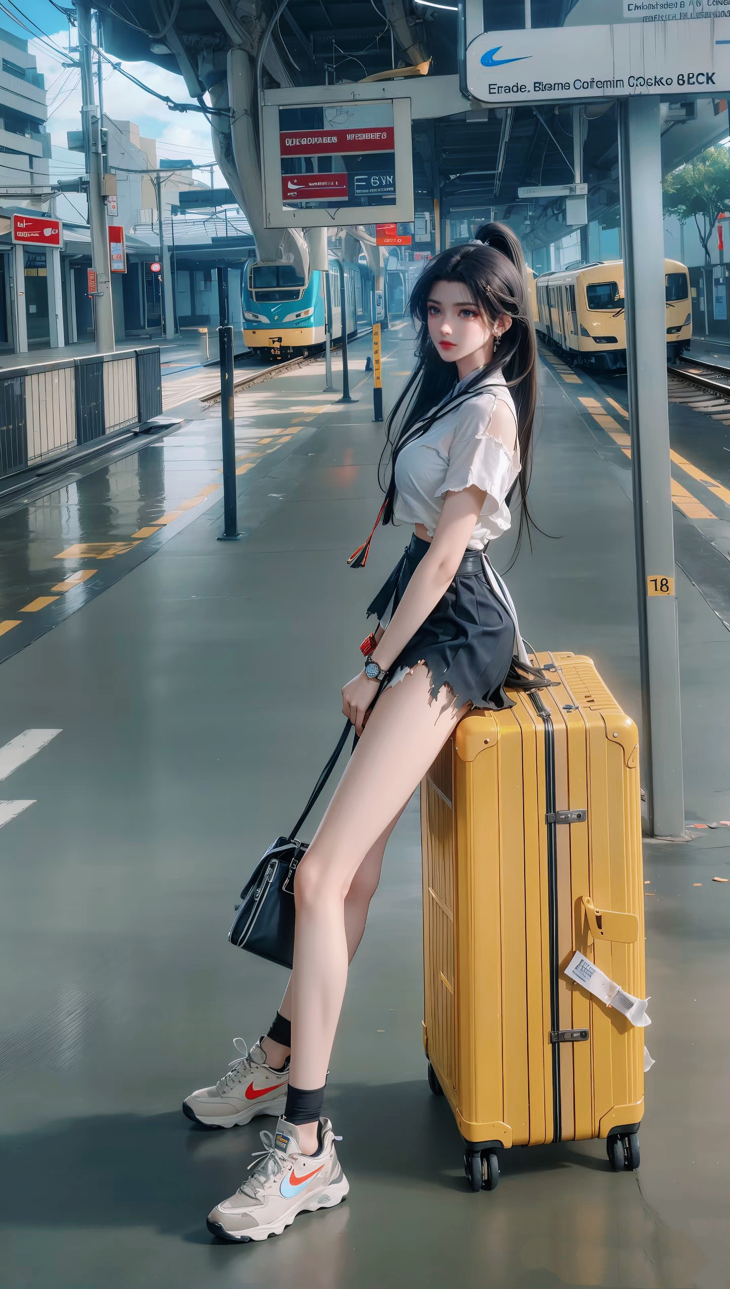 古薰儿 Ⅱ 写真美图大老远坐高铁过来，必须得去接一接！打扮超时尚～斗破苍穹国产动
