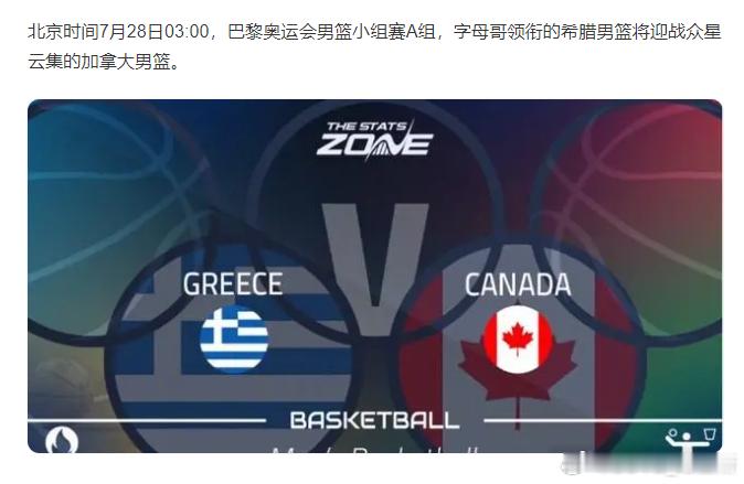 凌晨三点加拿大对希腊有人看吗可惜没菜嘴 不然我准看了[失望][失望]#篮球热力一