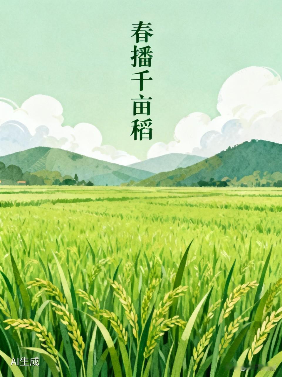看到“春播千亩稻”这一上联，我也忍不住想对一对。正如参考所说，“秋收万仓粮”就十