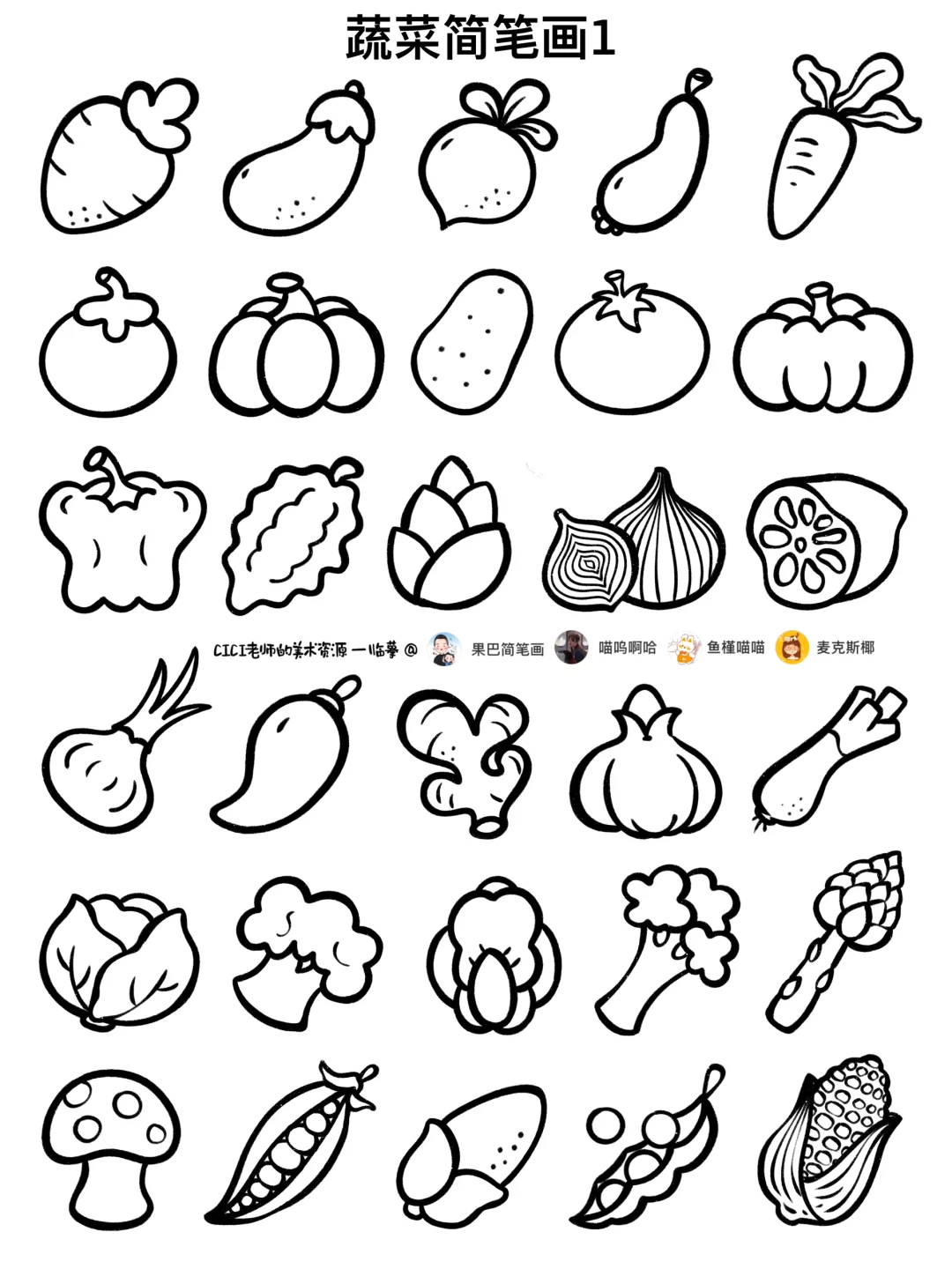 生活画家｜蔬菜简笔画1