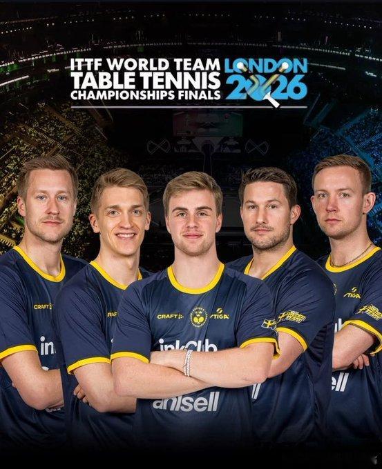 ITTF伦敦世乒赛2026 260217 瑞典队公布伦敦世乒赛男团名单：莫雷高德