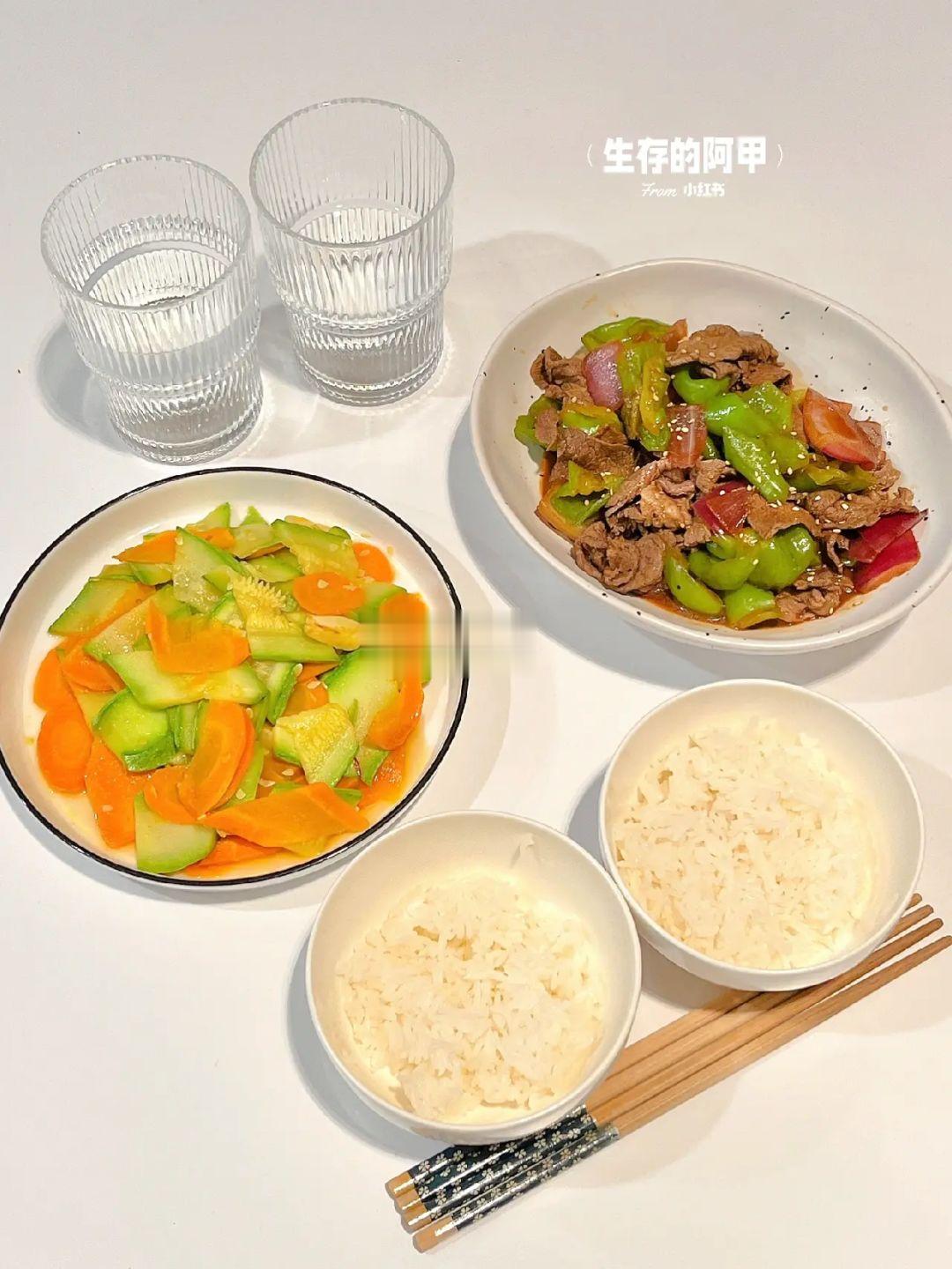 二人食🧑🏻‍🍳今日份的下班晚餐长这样