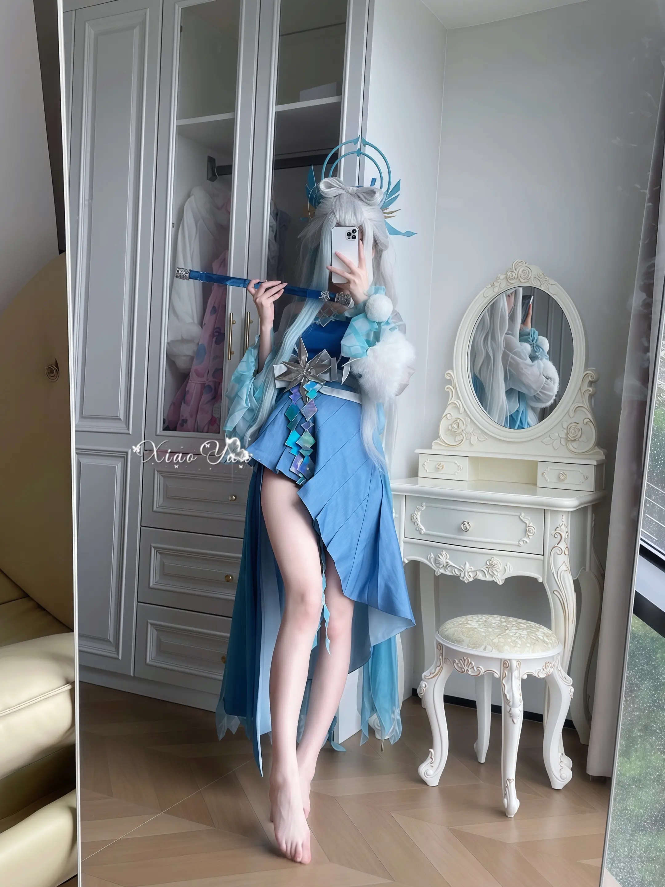 露娜 霜月吟 cos试衣