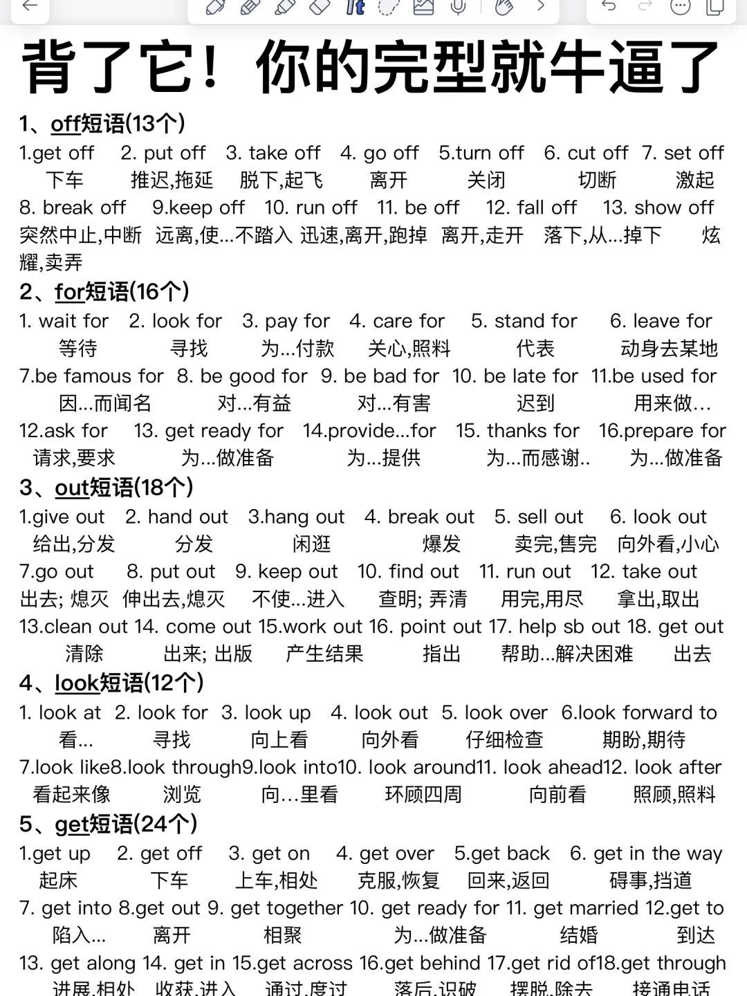 7天背完，你的完型就差不多了！太哇塞了！