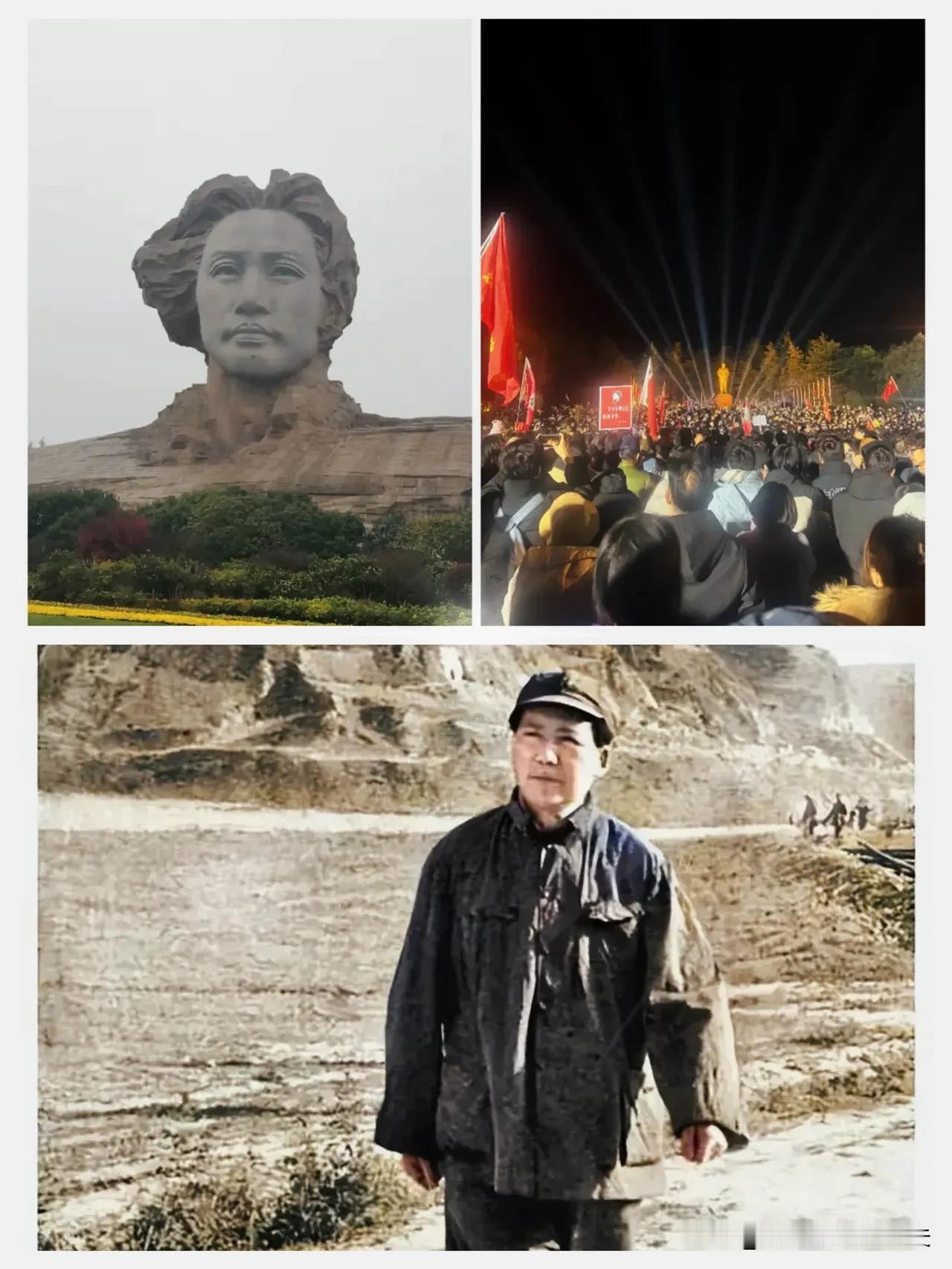 这份心意让人动容。
毛主席诞辰这天，韶山铜像广场前又是满满当当的人。长沙的罗先生