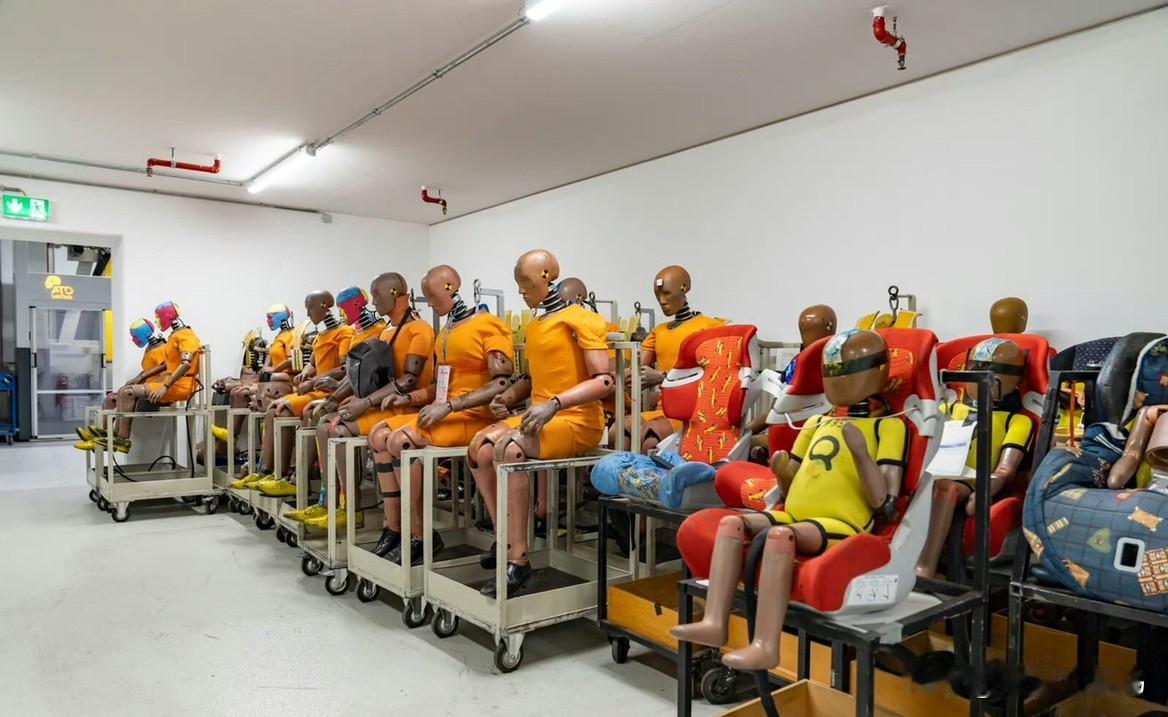 宝马慕尼黑FIZ研发中心，安全碰撞实验室里，一张价值上亿的全家福。宝马工程说，1