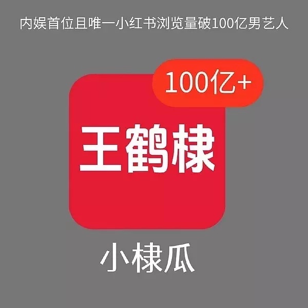 王鹤棣 小红书第一个破百亿男明星 首位唯一断层百亿薯帝工作室没有入驻，王鹤棣本人
