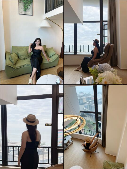 🌊海口发现宝藏平价海景loft！来咖美宿🐮躺着看海景的浪漫谁懂啊～...