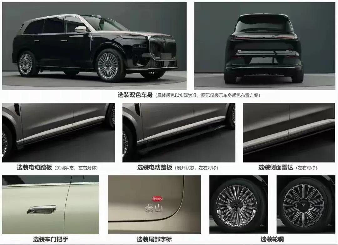 岚图大型SUV曝光，申报图上尾部显示为"泰山"(图一)，不过另一张图片上写着9L