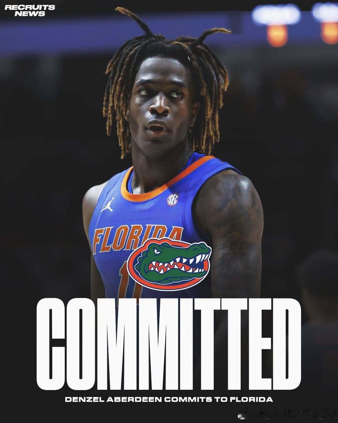 肯塔基大学后卫丹泽尔·阿伯丁(Denzel Aberdeen)将重返佛罗里达大学