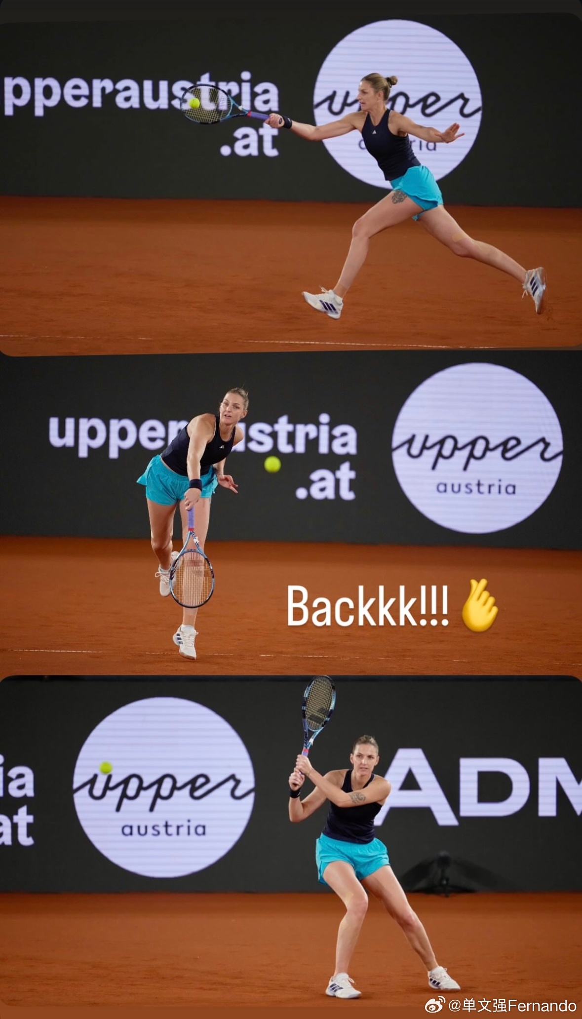 卡·普利斯科娃红土卡！复出回归，就取胜利！林茨500赛，Karolina以6-4