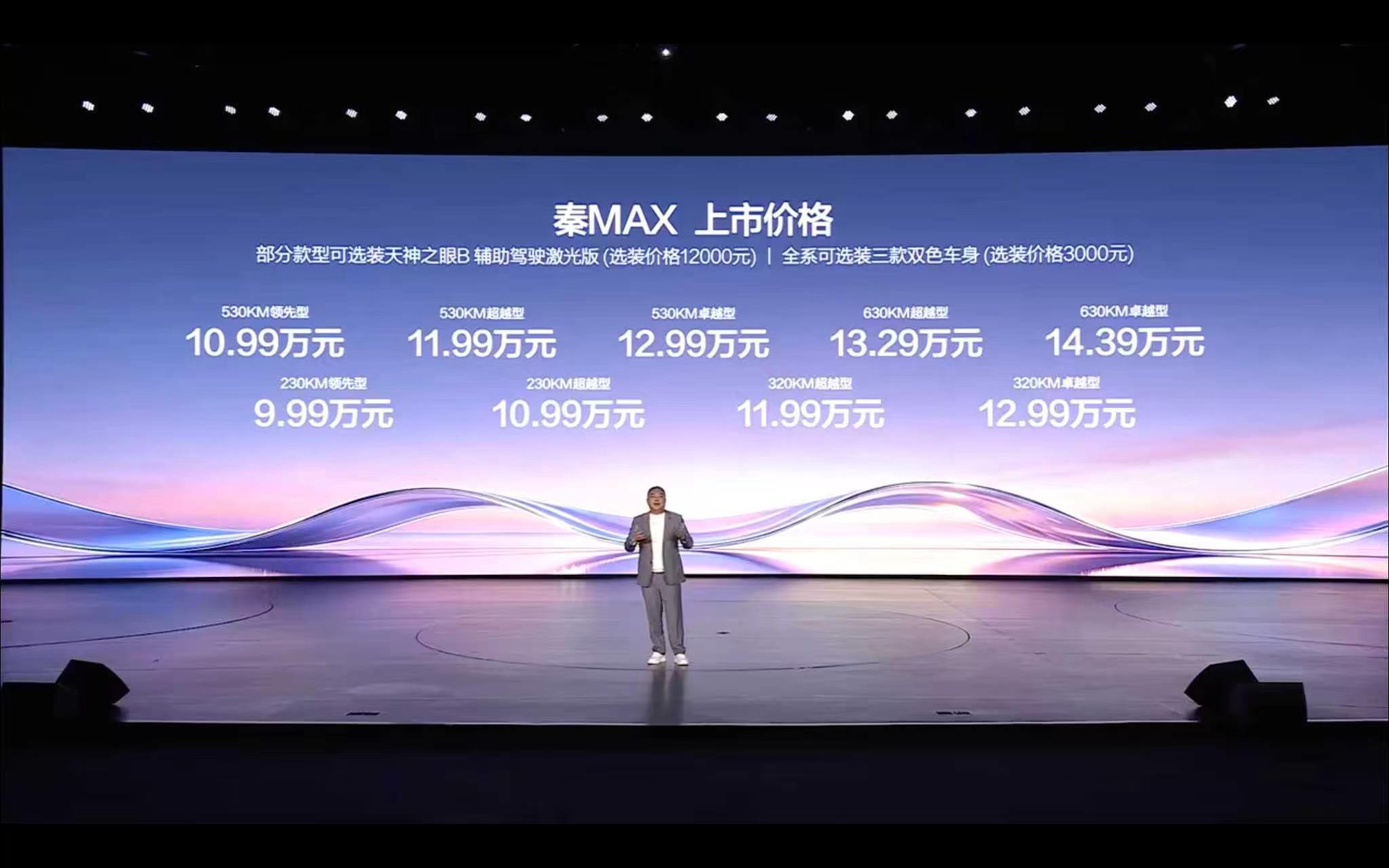 秦Max的价格出来了因为一些事情的影响，比亚迪基本上已经不参与10万块钱以内的竞