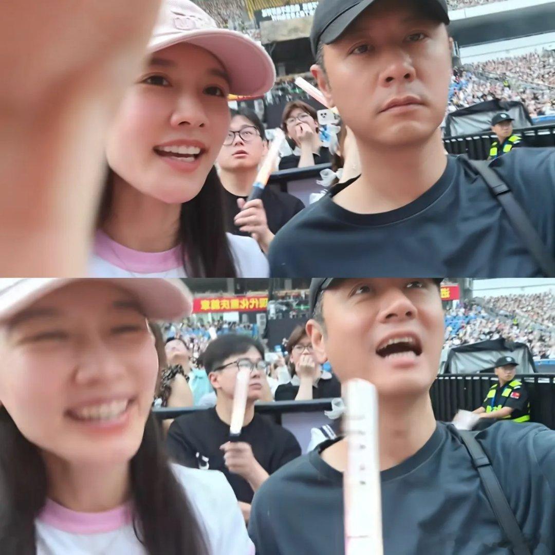 任重首次晒出老婆，两人一起去看薛之谦演唱会！其实她俩一直挺低调的，几乎没有秀过恩