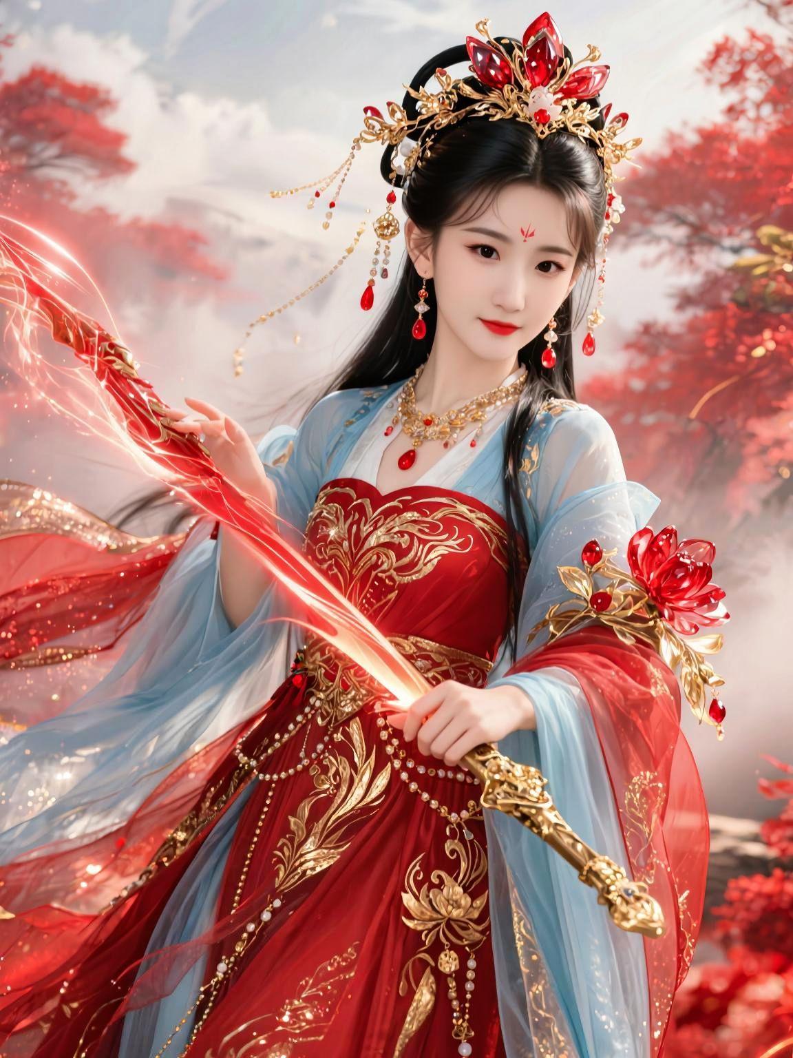 AI绯红仙侠大片