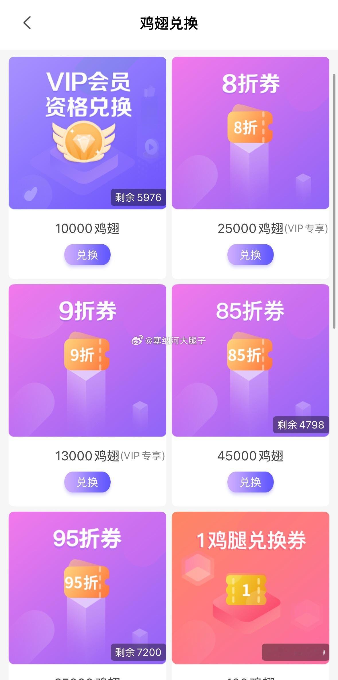 开鸡翅兑换了 ​​​